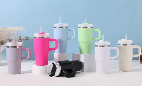 From Gas Transfer Prints to UV Logos: Handle Stainless Steel Tumbler with a Handle That Boost Brand Recall